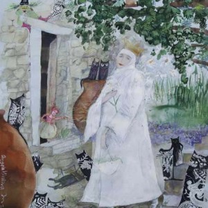 The Queen In Front Of The Sewing Room